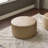 24" Wide Faux Leather Round Upholstered Ottoman-435419737