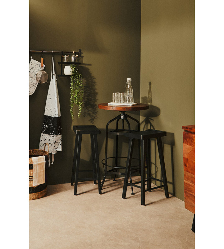 Counter Stool with Solid Wood Frame