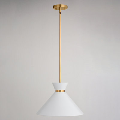 Luminaire suspendu conique à 1 lumière Racine