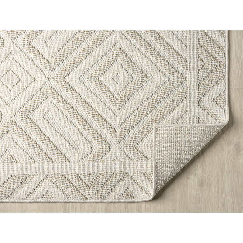 Crosshatch Power Loomed Indoor/Outdoor Rug, Rectangle 7'10" x 9'10"