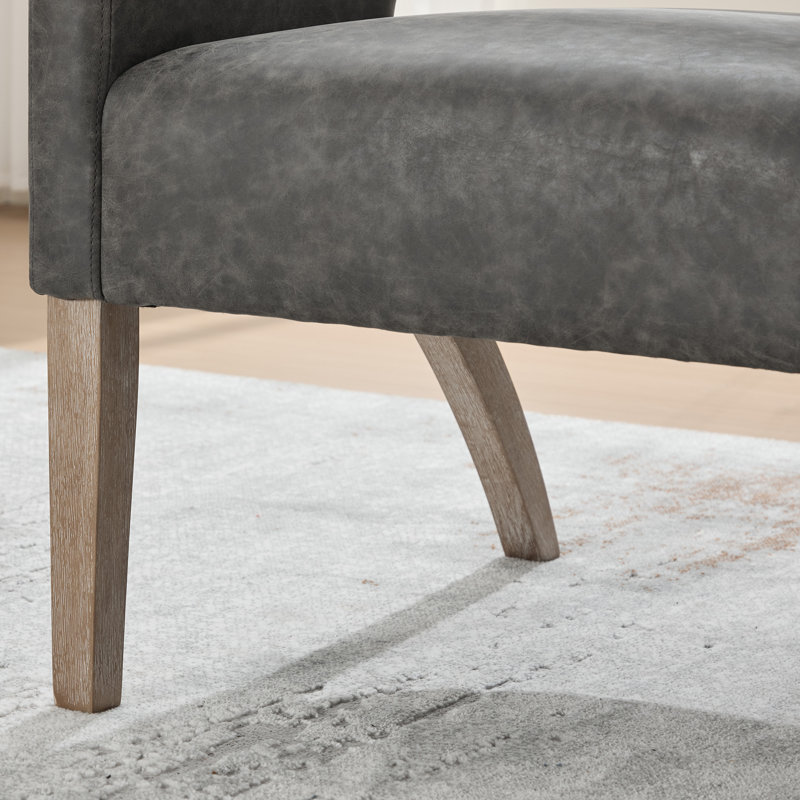 Chaise d'appoint rembourrée moderne l 26,2 po, ensemble de 2 fauteuils, Gris