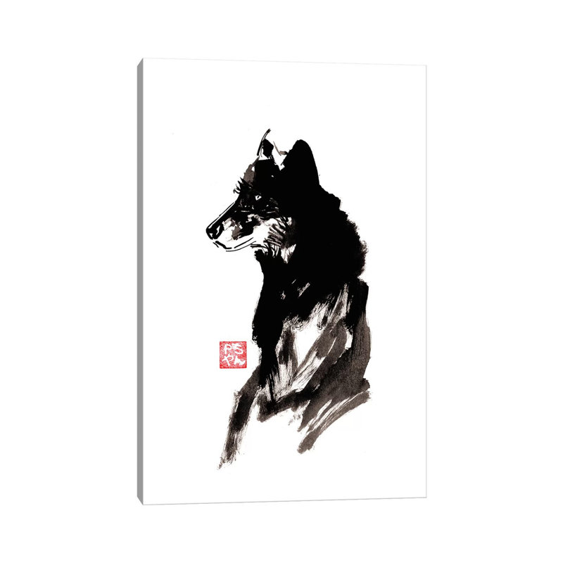 Wolf by Péchane - Print on Canvas, 101.6 cm H x 66.04 cm W x 3.175 cm D, Wrapped Canvas