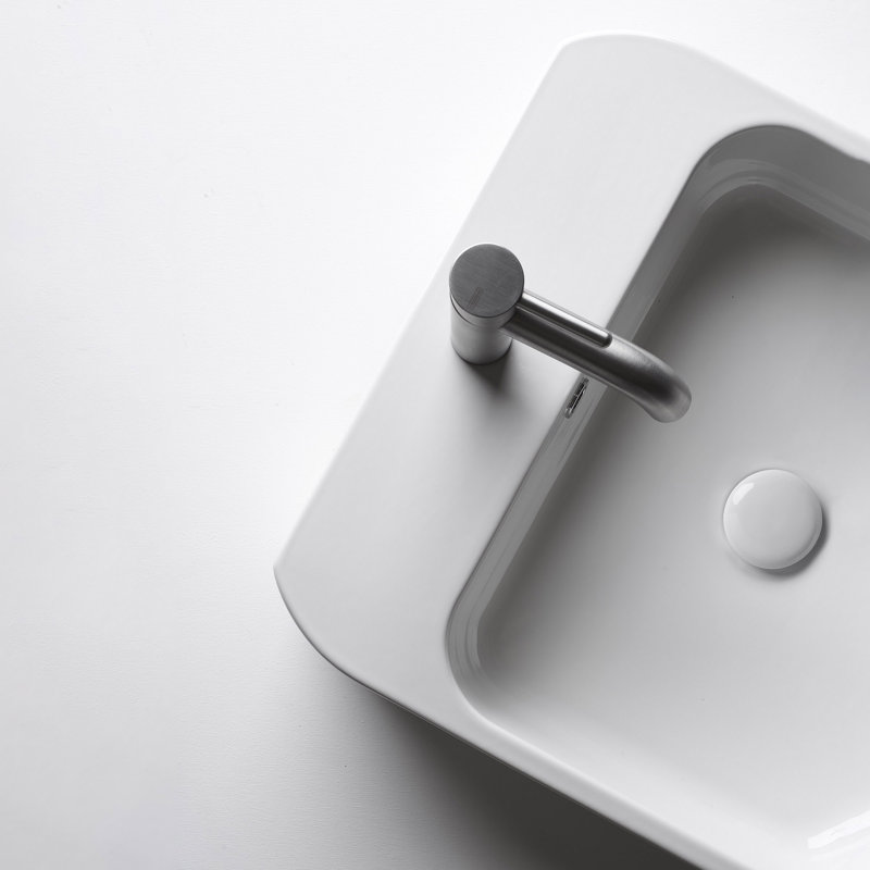 Cosa 18.9'' L Bathroom Sink, Glossy White, Single Hole