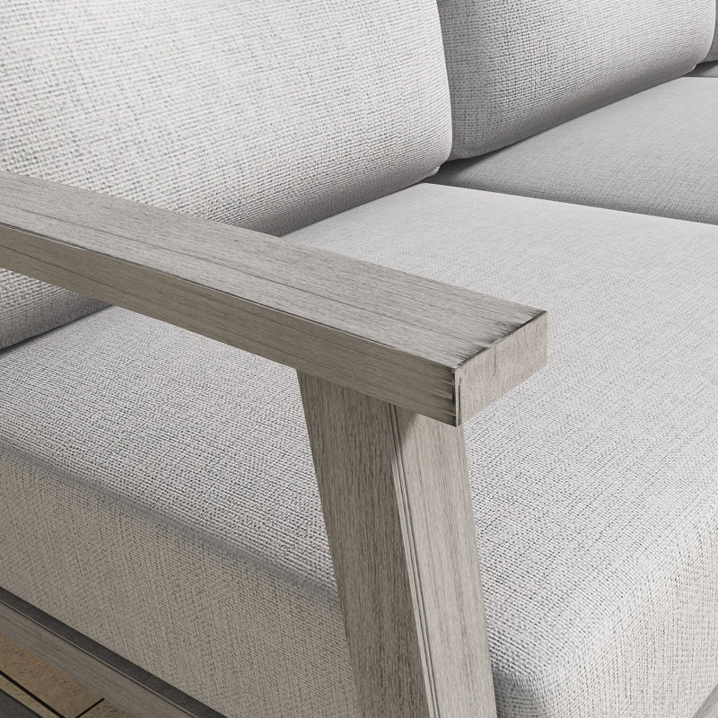 3-Seating Aluminum Frame Garden Sofas, Light Gray