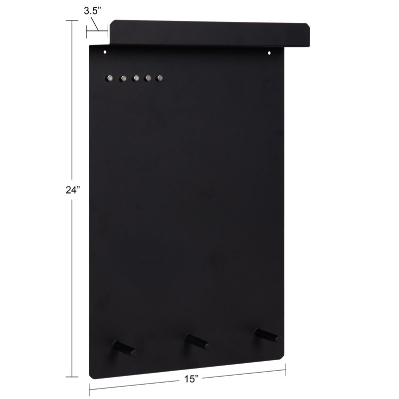 Metal Wall Organizer with Chalkboard