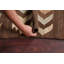 Tapis brun / beige en laine tissé à la main