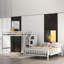 White Twin Over Full Loft Bed - Flipable Storage Compartment, Convenient And Practical With Staircase White, Valuable-130429149