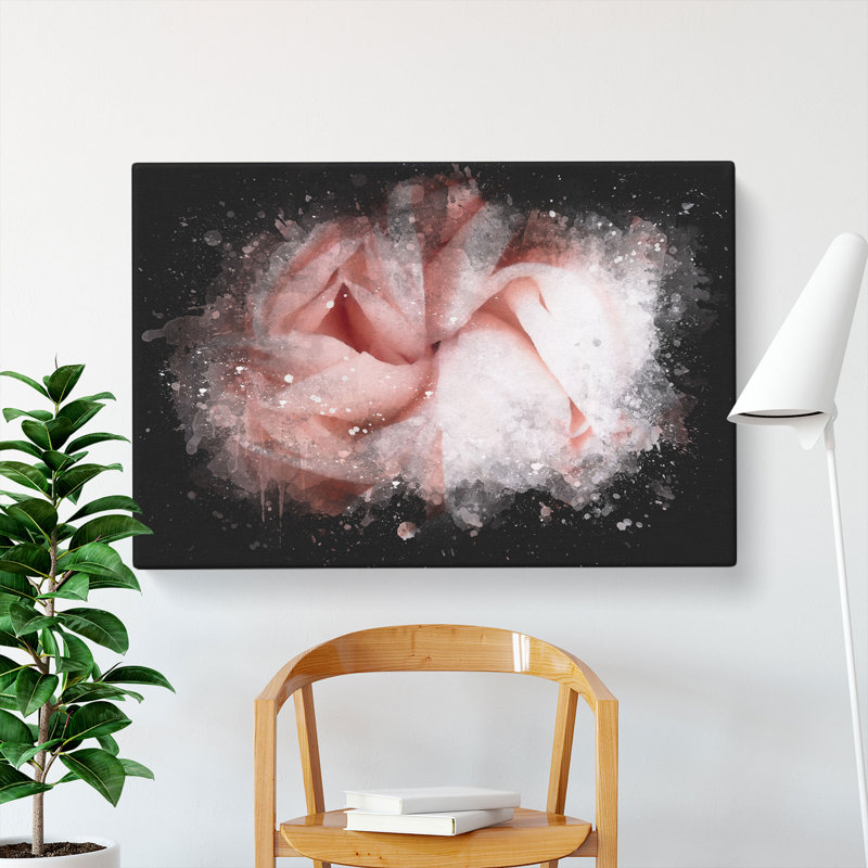 Petals Of A Pink Carnation - Wrapped Canvas Painting, 50cm H x 76cm W x 3cm D