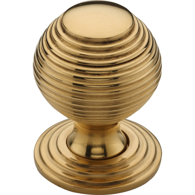 Poignée ronde de 1 1/4 po de diamètre, Laiton non laqué