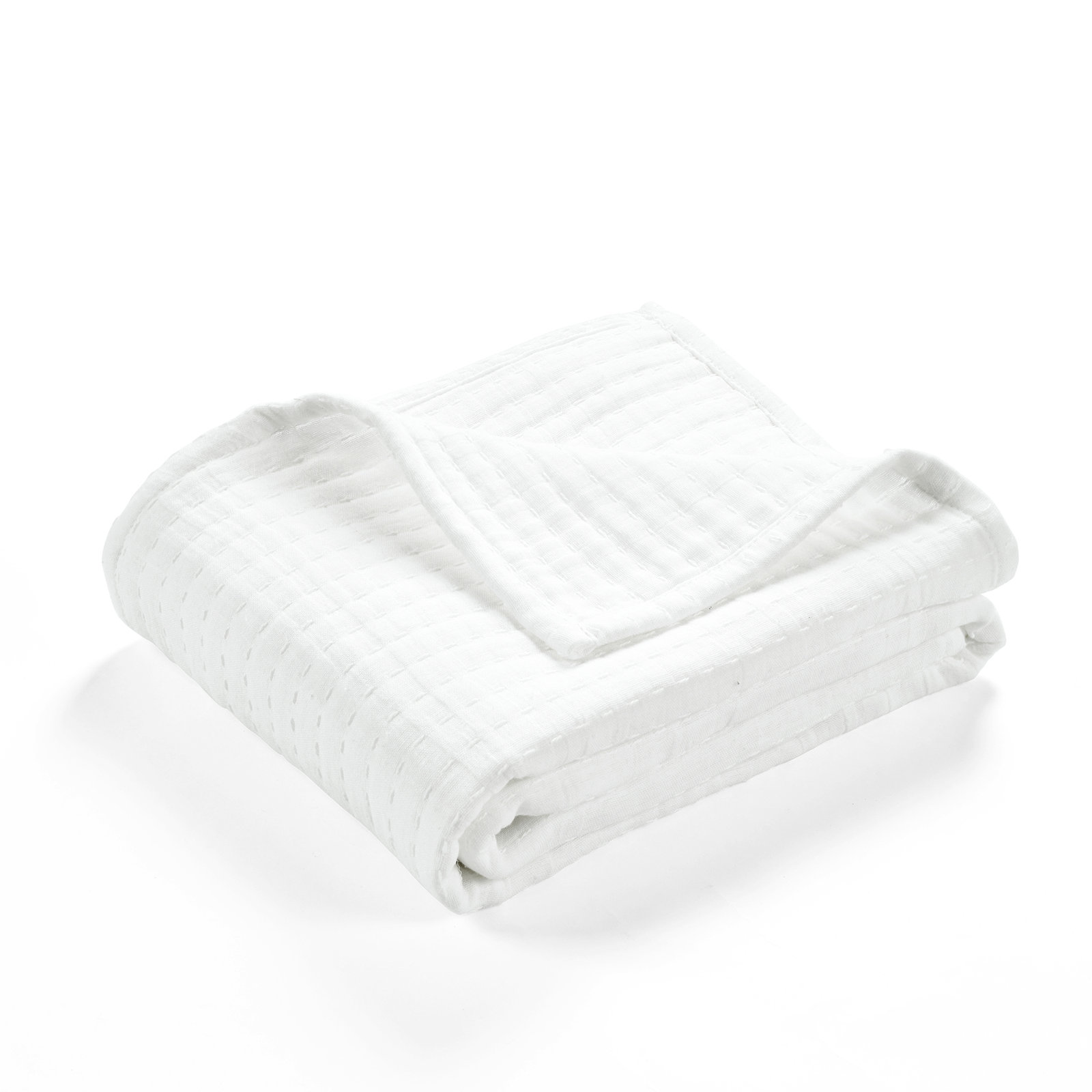 Windcrest Cotton Throw Blanket, White