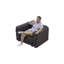 Canapé modulaire en similicuir avec repose-pieds capitonné
