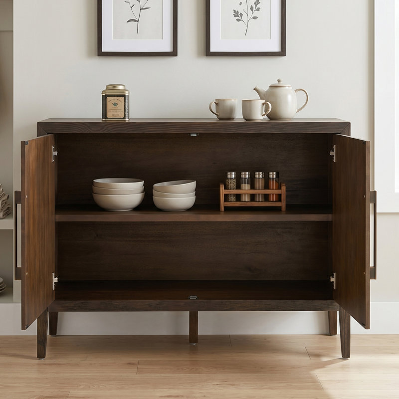 Garde-manger 47 po avec tablettes réglables, Brun