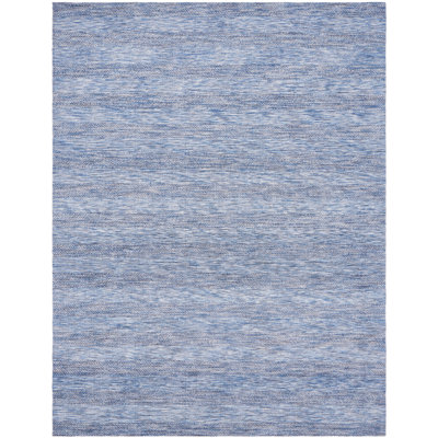 Regalado Striped Area Rug in Blue