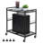 Computer Tower Stand, Metal Double Layer Mobile CPU Stand Cart With Casters, Black