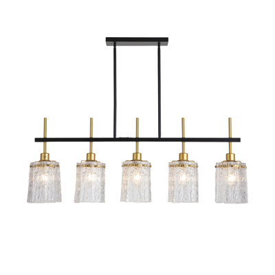 Farmhouse Chandelier 5-Light Dining Room Light Fixture Over Table Kitchen Island Lighting Rustic Chandeliers For Dining Light With Glass Pendant Lights Kitchen Island