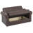 Bertrand 65 in. Vegan Leather 2-Seater 3-in-1 Sleeper Loveseat Sofa Bed with Storage-1888028986