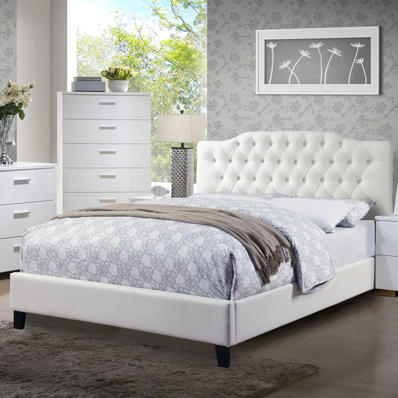 Vegan Leather Platform Bed, Full