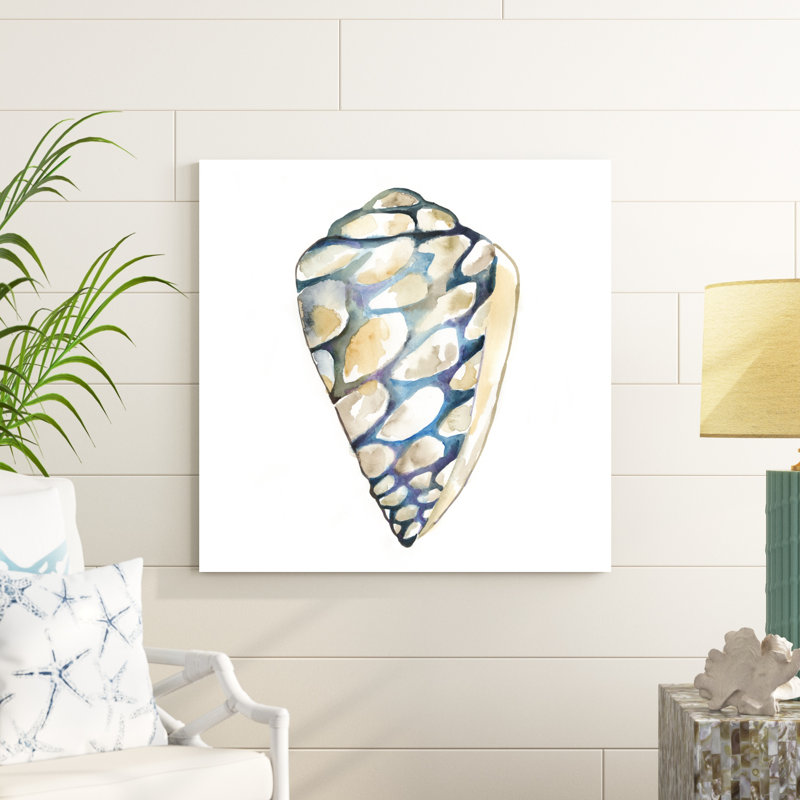 «Aquarelle Shells III», peinture sur toile, H 36 po x l 36 po, Toile tendue