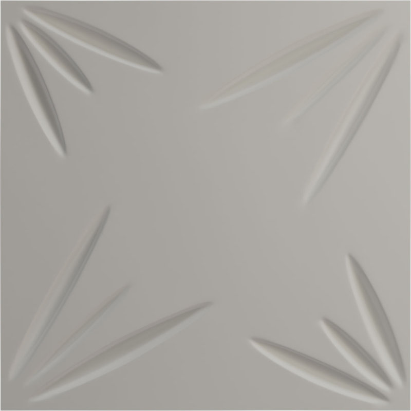 19 5/8"W x 19 5/8"H Inula EnduraWall Decorative 3D Wall Panel, Metallic Silver Metallic (Covers 2.67 Sq. Ft.)