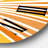 Minimalist Bright Shining Orange Sun Rays I - Modern wall clock-60327439