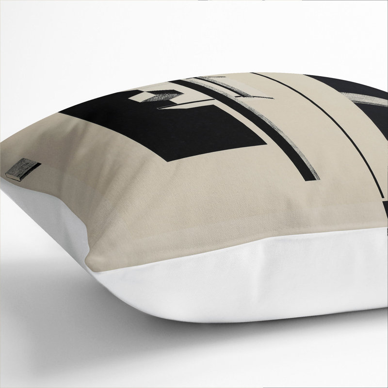 Composition Vol.15 Square Throw Cushion, White, 40cm H x 40cm W x 15cm D