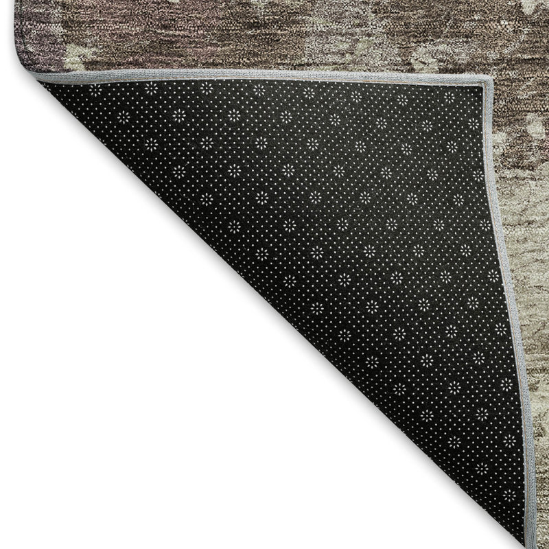 Tapis taupe lavable à la machine de qualité supérieure Mayfield, Rectangle 3 pi x 5 pi