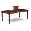 7 Piece Dining Table Set Consist of a Rectangle Dining Room Table with Butterfly Leaf and 6 Light Tan Linen Fabric Parsons Chairs, Mahogany-977047516-977026103-977026100