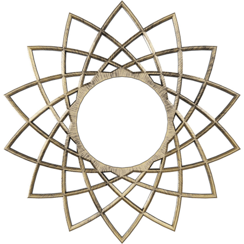 Médaillon de plafond en PVC de qualité architecturale Eleanor de 20 po x P 7 3/4 po x P 1/2 po, H 20 po x l 20 po x P 0,5 po