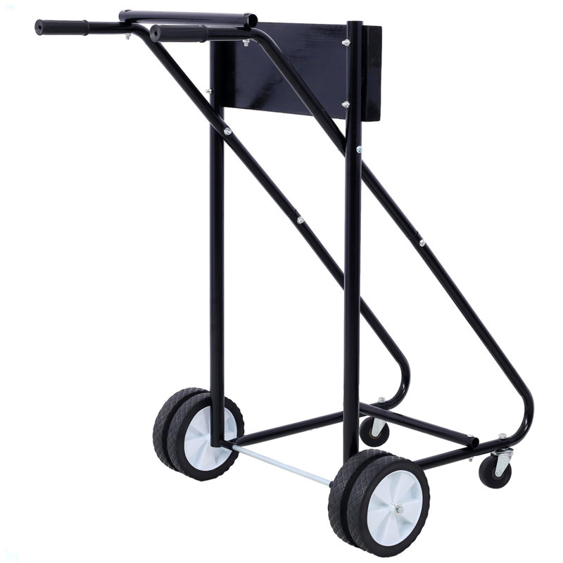 Support de moteur de bateau hors-bord, chariot de transport de chariot de moteur pour le rangement, capacité de poids de 313 lb, avec roues