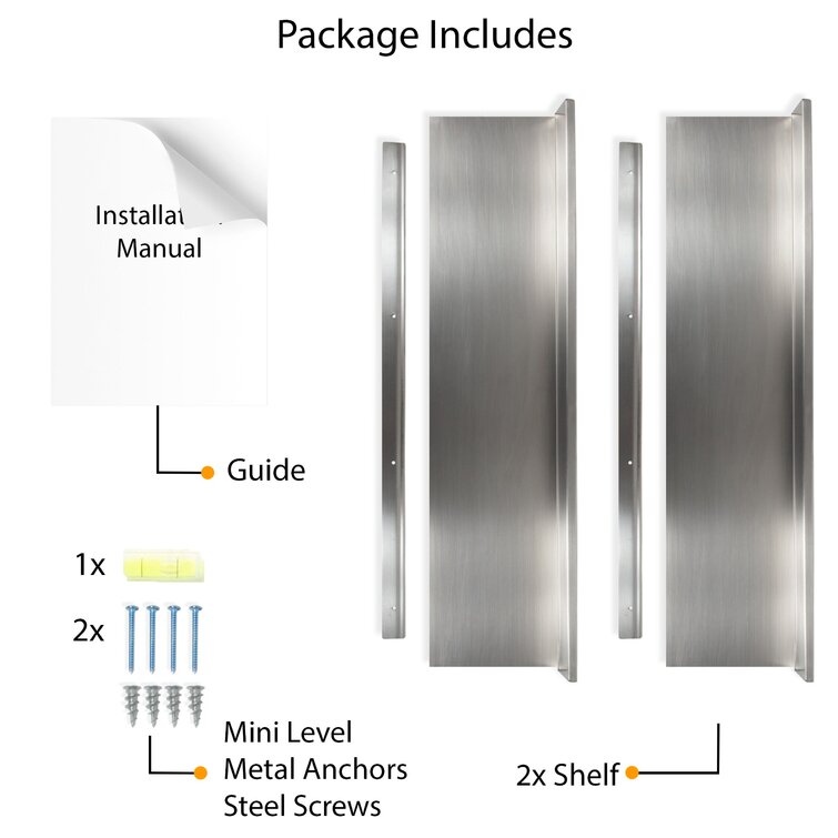 Wade Logan® Defford 2 Piece Metal Floating Shelf & Reviews