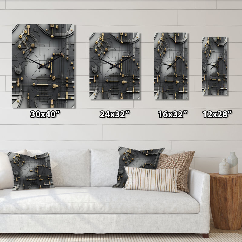 Jameison - Horloge murale moderne géométrique, H 28 po x l 12 po x P 1 po