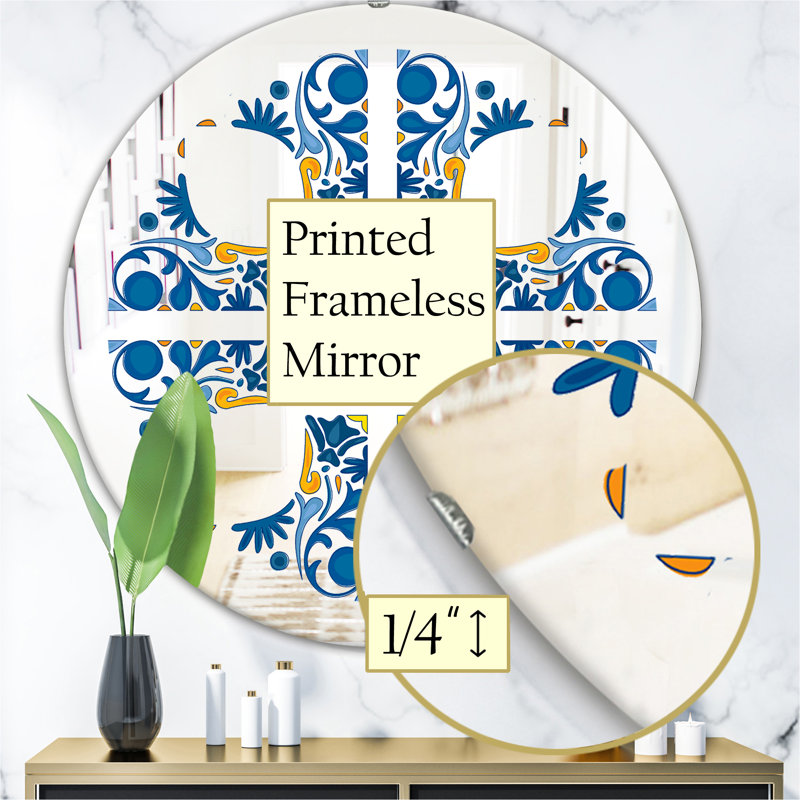 Miroir d'appoint Tiles Bohemian and Eclectic, H 23,6 po x l 23,6 po