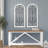 Arch Wall Decor with Metal Scrollwork