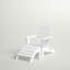 Leighton Foldable Outdoor Adirondack Chair With Ottoman-1436087508