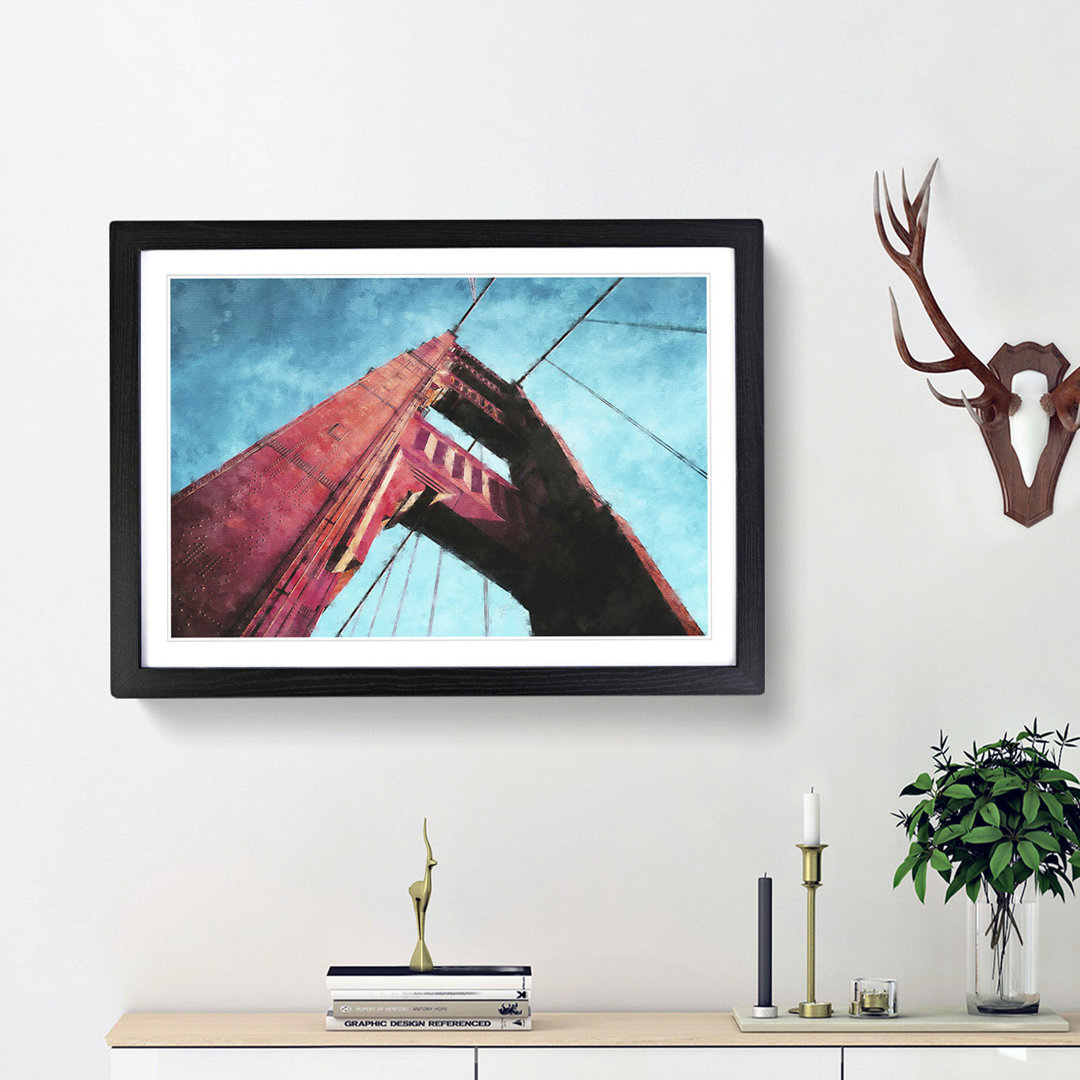 View of the Golden Gate Bridge in San Francisco - Picture Frame Graphic Art Print