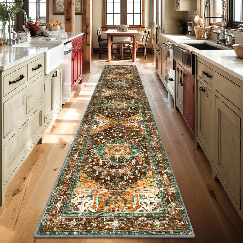 Tapis de couloir de cuisine Boho, Tapis de couloir 2 pi x 10 pi