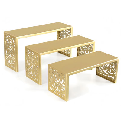3-Tier Gold Perfume Organizer Stand ，Rustproof Metal Cologne Display Rack for Cluttered Vanity ， Bathroom， Space，Saving Vertical Fragrance Holder ， Elegant Cupcake Tower for Party Decor