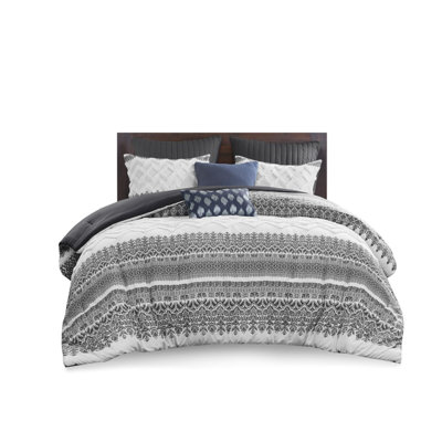Farmhouse Chenille Cotton Bedding Set, Hypoallergenic, Modern Comfort For Full/queen Size