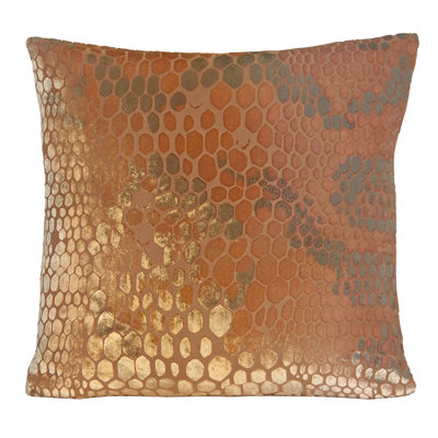 Snakeskin Square Velvet Pillow Cover & Insert