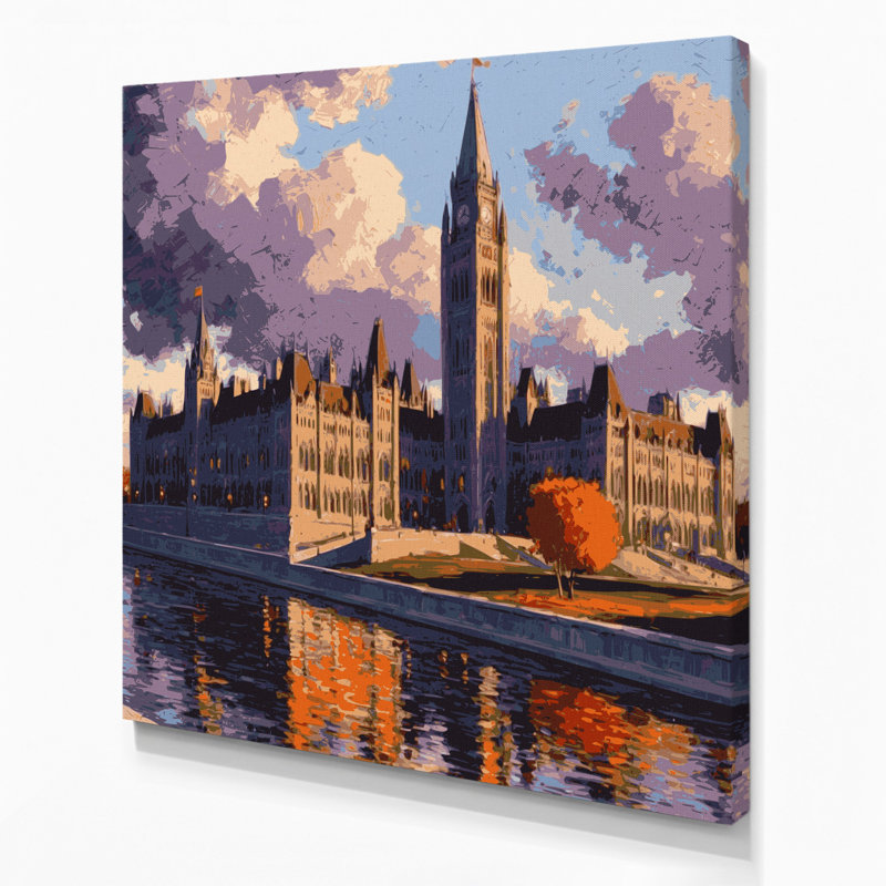 Art urbain sur toile, villes Ottawa, Ontario, H 12 po x l 12 po