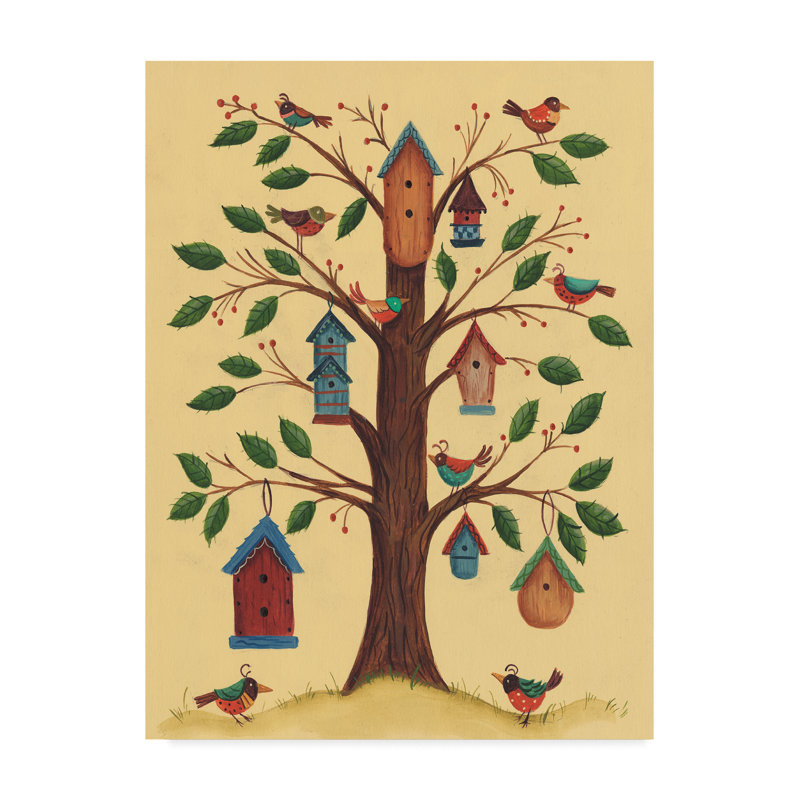 « nichoir tree », art sur toile, H 19 po x l 14 po x P 2 po