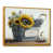 Toile avec cadre flottant or