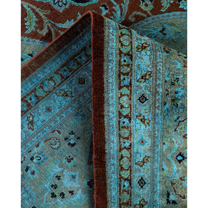 Tapis bleu unique de 10 pi 1 po x 14 pi 5 po Yescenia