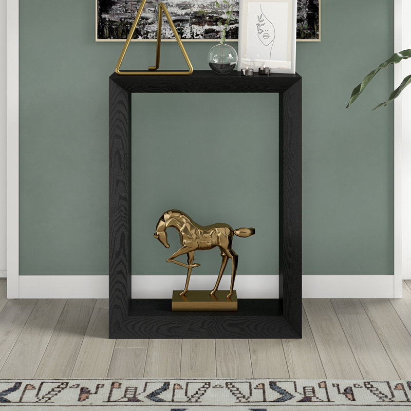 Calaysia Console Table, 76.2cm H x 55.9cm W x 25.4cm D, Black Grain