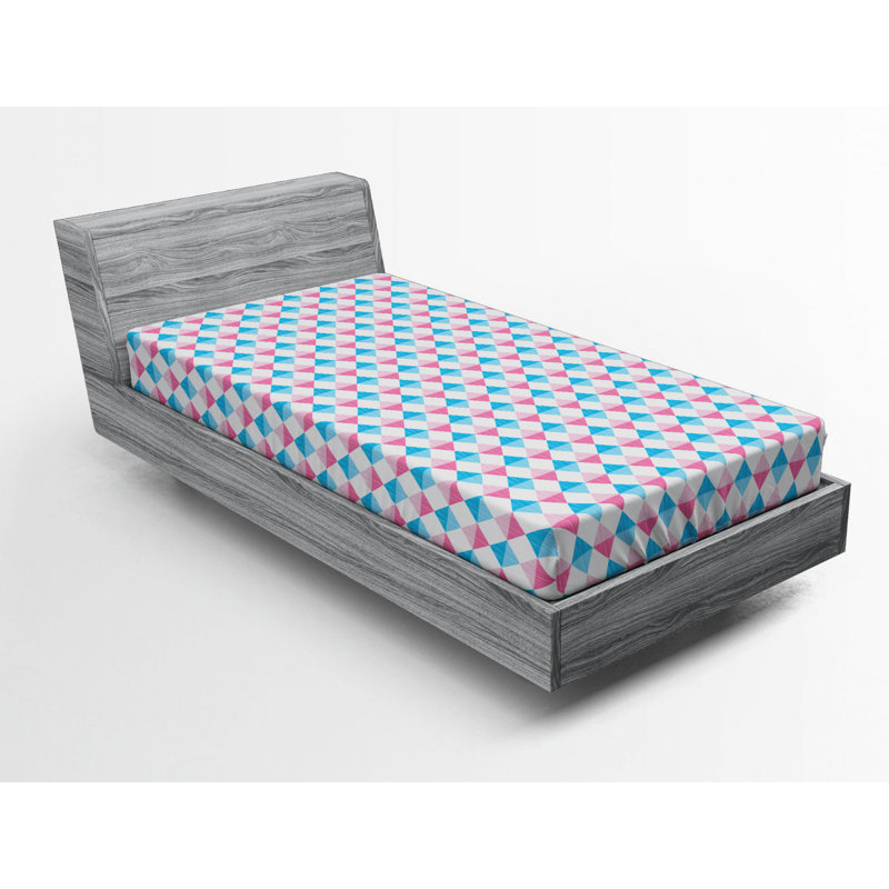 Microfiber Geometric Fitted Sheet, Twin XL Fitted Sheet