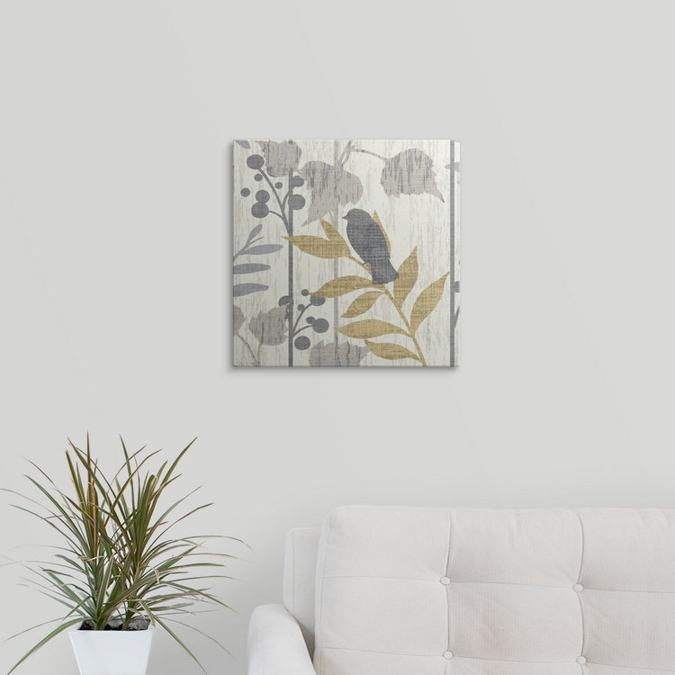 « square vi », impression Garden Leaves, H 35 po x l 35 po x P 1,5 po, Toile