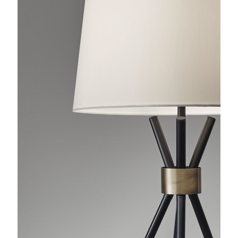 Carmine 60'' Matte Black/Antique Bronze Tripod Floor Lamp