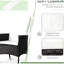 Mobilier de patio 3 pièces - Bistro avec chaises inclinables, coussins rembourrés épais, structure en acier galvanisé, sièges élégants Fade Pe, table basse rustique, housses de coussins amovibles, eau