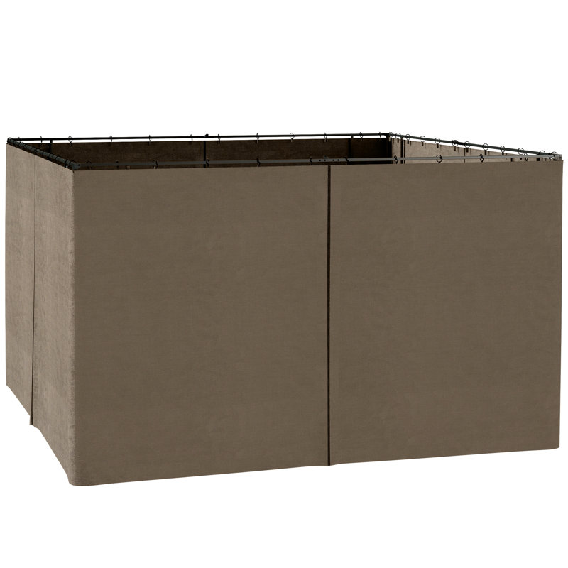 Paroi latérale d'extérieur 10 pi x 12 pi, brun foncé, panneaux, crochets, pour clôture d'intimité brun 12 pi, avec