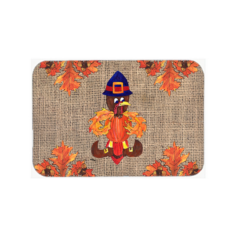 Yeghivart Thanksgiving Turkey Pilgram Glass Cutting Board